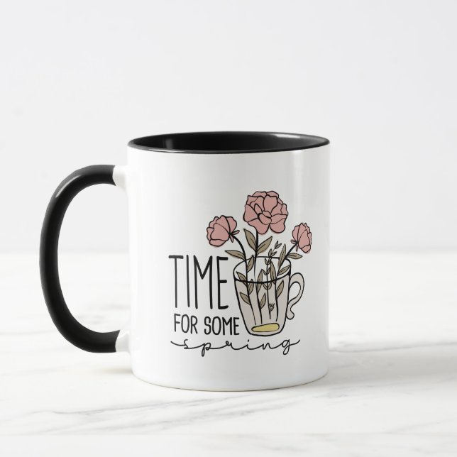 Mug Delicate Charming Time For Some Spring Cute Floral (Gauche)