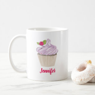 Mug Délicieuse Berry Cupcake Rose sur le dessus person