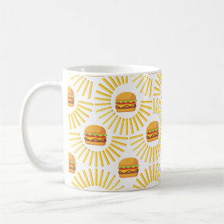 Mug Delicioso hamburguer com batatas fritas
