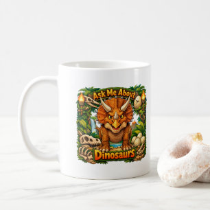 Mug Demandez-moi des dinosaures Chocolat chaud