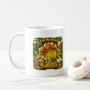 Mug Demandez-moi des dinosaures Chocolat chaud