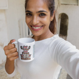 Mug ☕️ demi-café, 💕 mi-humain, toute maman 🍎