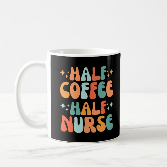 Mug Demi-café vintage demi-infirmière (Gauche)