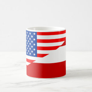Mug demi de countr des Etats-Unis de drapeau des