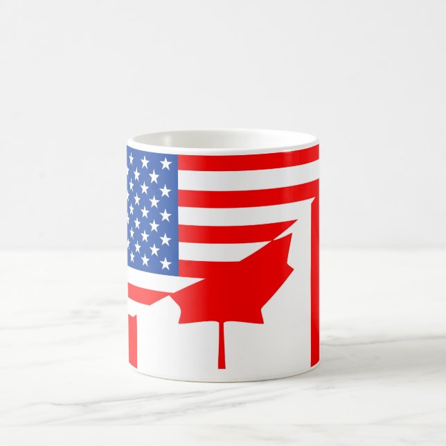 Mug demi de pays des Etats-Unis de drapeau des (Centre)