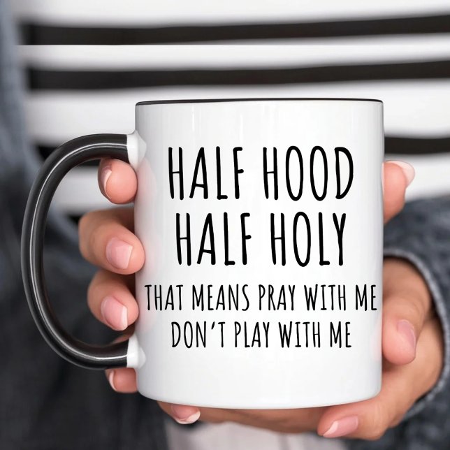 Mug Demi-Hood moitié Saint Funny Christian (Créateur téléchargé)