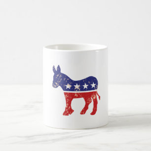 Mug Démocrate Tan affligé par âne original