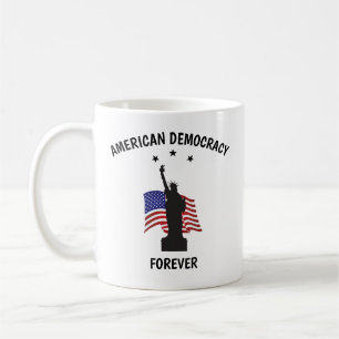 Mug Démocratie américaine : toujours avec un drapeau