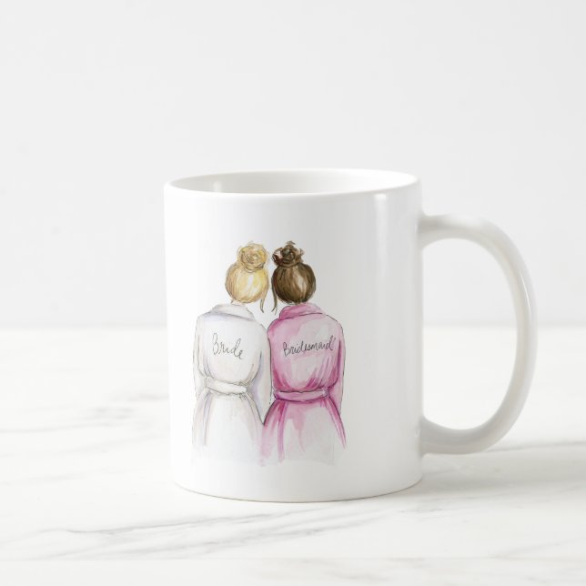 Mug Demoiselle d'honneur ? Domestique blonde de brune (Droite)
