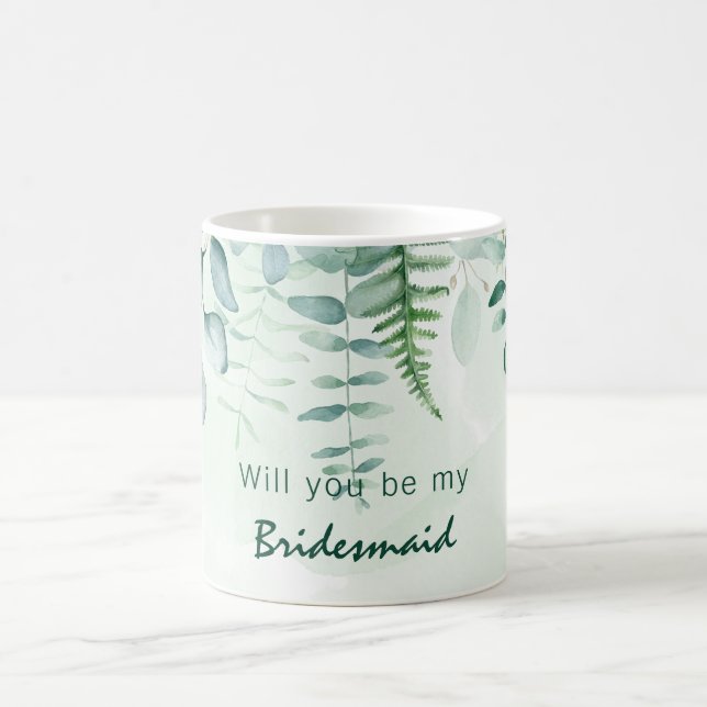Mug Demoiselle d'honneur eucalyptus verdure (Centre)