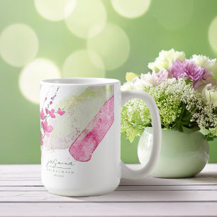 Mug Demoiselle d'honneur Fuchsia Mariage aux fleurs sa