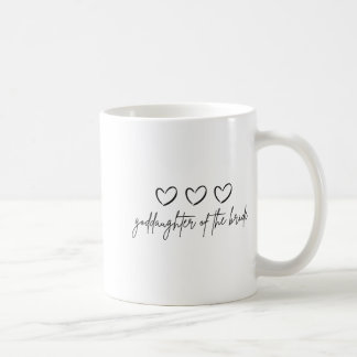 Mug Demoiselle d'honneur minimaliste de la mariée, ten