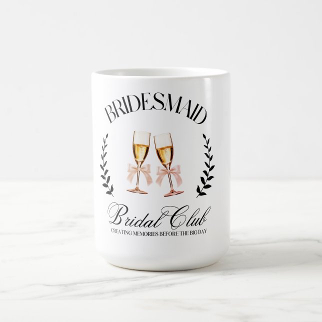 Mug Demoiselles d'honneur Coquette à ruban rose     (Centre)