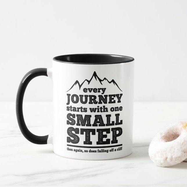 Mug DeMotivational : Chaque Voyage Commence Par Un Pet (Avec donut)