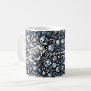 Mug Denim & Diamonds Glam Bling Rose Bijoux