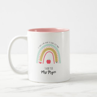 Mug d'enseignant personnalisé | Conception Rainbow