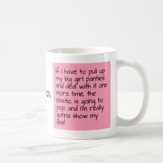 Mug Dentelez dessus mis le grand nom de coutume de