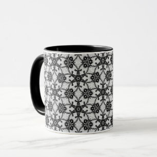 Mug Dentelle antique - Musique noire et blanche