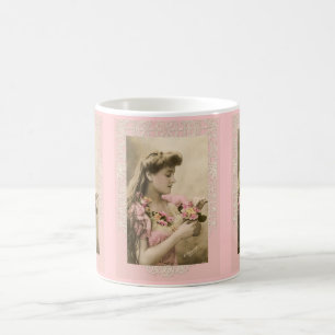 Mug dentelle et bouquets lady victorienne