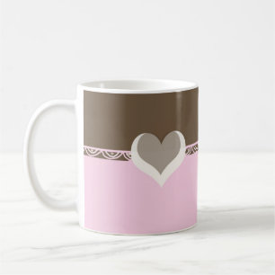 Mug Dentelle rose et chocolat