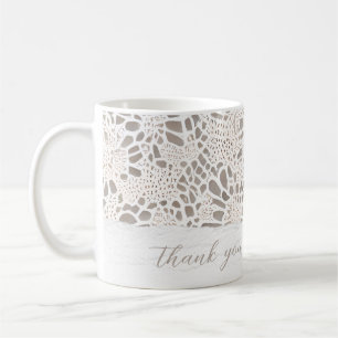 Mug Dentelle vintage et Merci de lin
