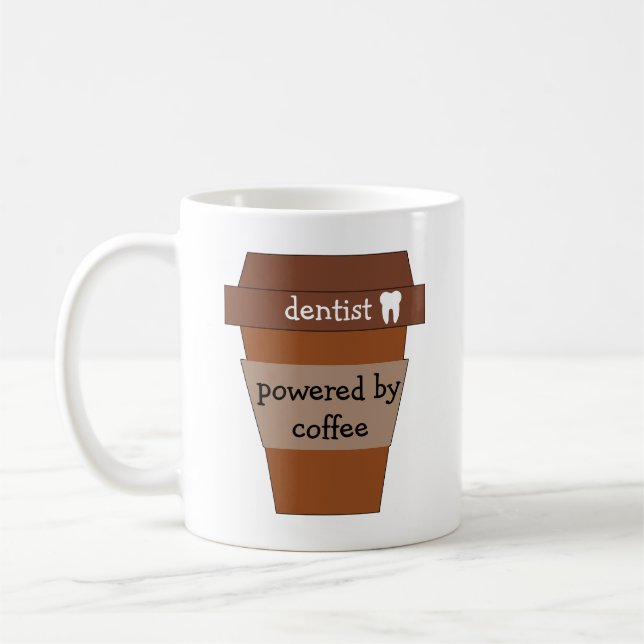 Mug Dentiste Alimenté Au Café (Gauche)