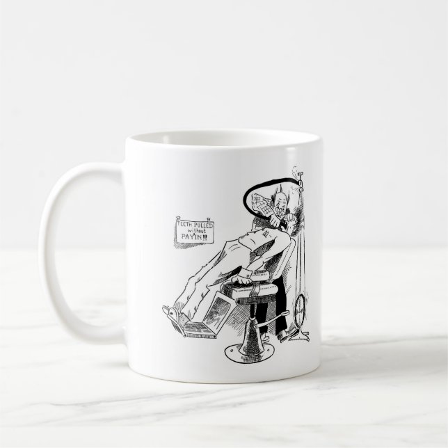 Mug Dentiste amusant croquis (Gauche)