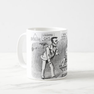 Mug Dentiste de gaz hilarant extrayant des dents sans