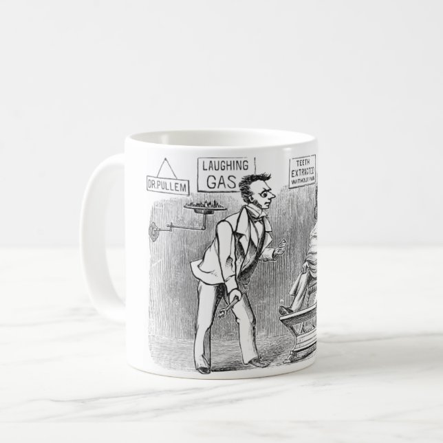 Mug Dentiste de gaz hilarant extrayant des dents sans (Devant gauche)