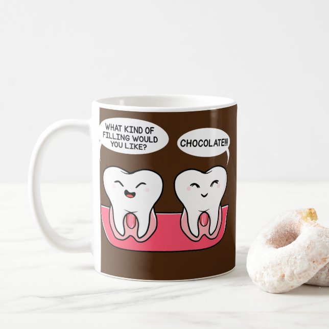 Mug Dentiste Quel type de remplissage aimeriez-vous de (Avec donut)