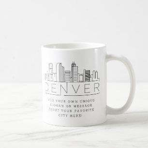 Mug Denver, Colorado Stylized Skyline Custom