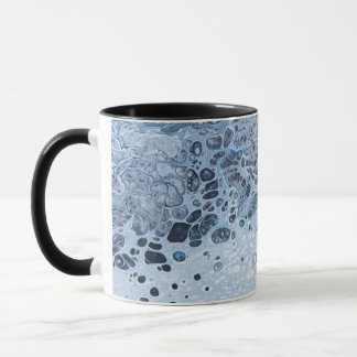 Mug Dérive océanique bleu et gris abstrait