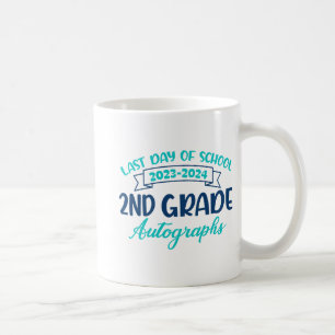 Mug Dernier jour de l'école Autographe 2e année de dip