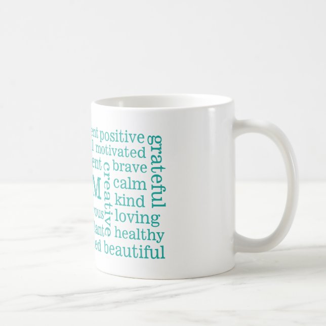 Mug Des affirmations positives JE SUIS Aqua de (Droite)