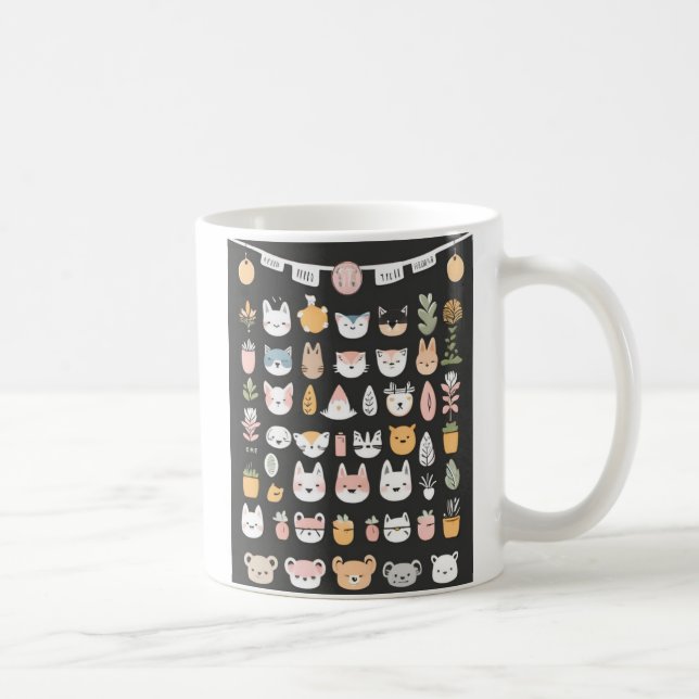 Mug des amis animaux de Kawaii (Droite)