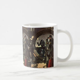 Mug Des astronautes de science-fiction vintages sur un