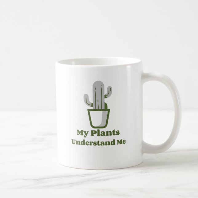 Mug Des cactus verts simples en pot (Droite)