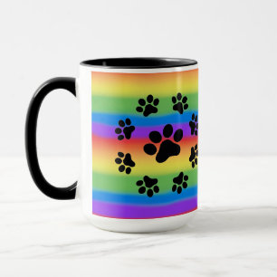 Mug Des chiots sur un Arrière - plan arc-en-ciel