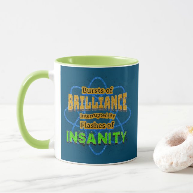 Mug Des éclats de brillance d'Humour de folie (Avec donut)