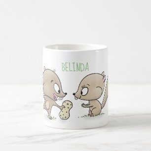 Mug Des écureuils marrons mignons partagent un dessin