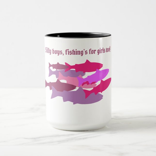 Mug "Des garçons stupides..." Truite camboo rose (Centre)