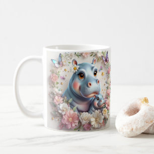 Mug Des hippopotames en caricature pour célébrer la fê