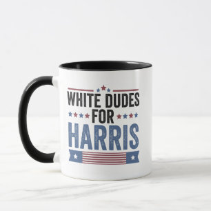 Mug Des Mecs Blancs Pour Harris Appuient Le Président