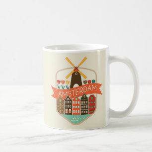 Mug des moulins à vent d'Amsterdam