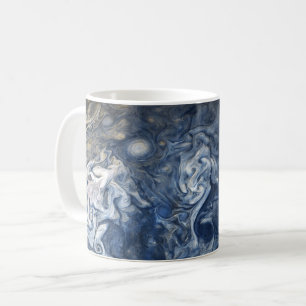 Mug Des nuages bleus scintillants de la planète Jupit