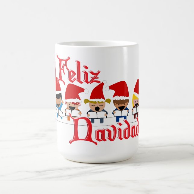 Mug Des petits caroleurs chantent Feliz Navidad Christ (Centre)