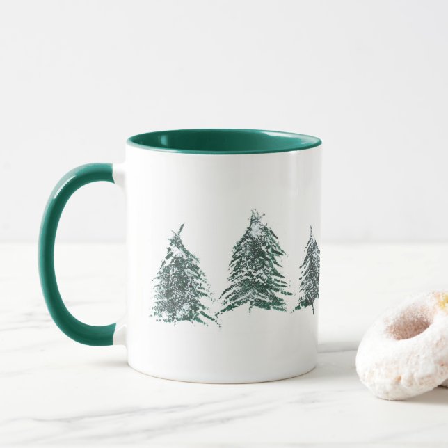 Mug des pins neigeux (Avec donut)