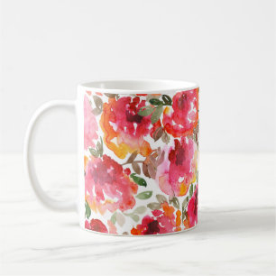Mug Des roses rouges en habit, des motifs sans soudure