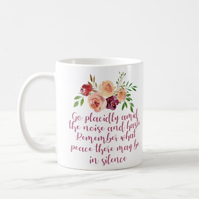 Mug Desiderata Poème Méditation pacifique (Gauche)