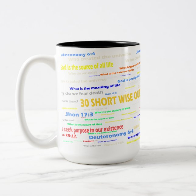 mug design, 30 questions sur l'existence (Gauche)